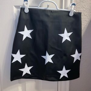 Black and white star skirt